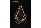 RZ- L Diamond 19*19*26 - Glass geometric terrarium Octahedron Wedding table vase, candle holder and centerpice. Stained glass indoor planter